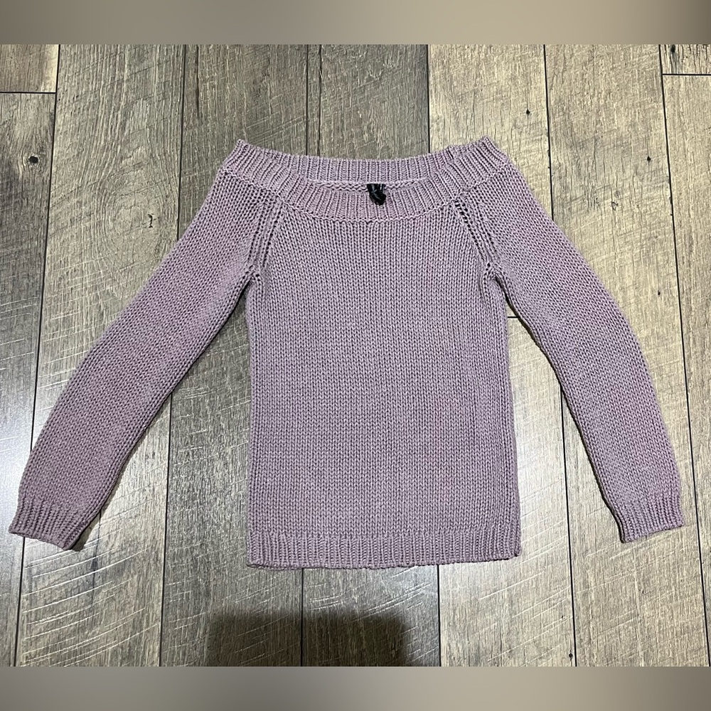 Women's Off-Shoulder knit Sweater - Lavender